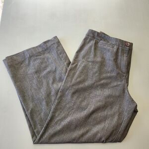 J Jill Womens 14 Charcoal Grey Wide Leg Stretch Dress Pant High Rise Business